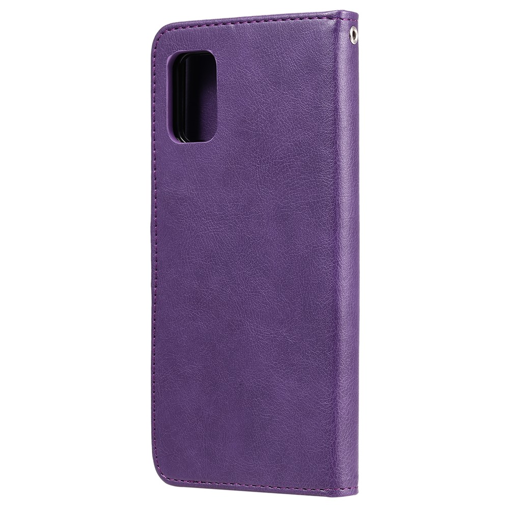 Magnetic Detachable 2-in-1 Wallet Leather Case for Samsung Galaxy A31 - Purple-3