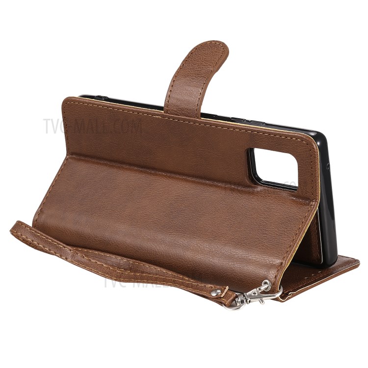 Detachable Leather Wallet Cover + TPU Shell 2-in-1 for Samsung Galaxy A71 5G SM-A716 - Brown-8