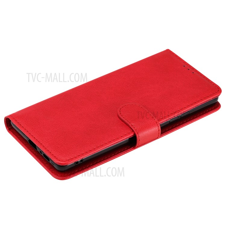 Detachable 2-in-1 Wallet Leather Cover for Samsung Galaxy A91/S10 Lite/M80S - Red-6