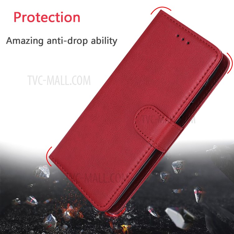 Magnetic Detachable 2-in-1 Wallet Leather Case for Samsung Galaxy A81/Note 10 Lite/M60S - Red-10