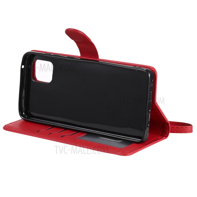 Magnetic Detachable 2-in-1 Wallet Leather Case for Samsung Galaxy A81/Note 10 Lite/M60S - Red-9