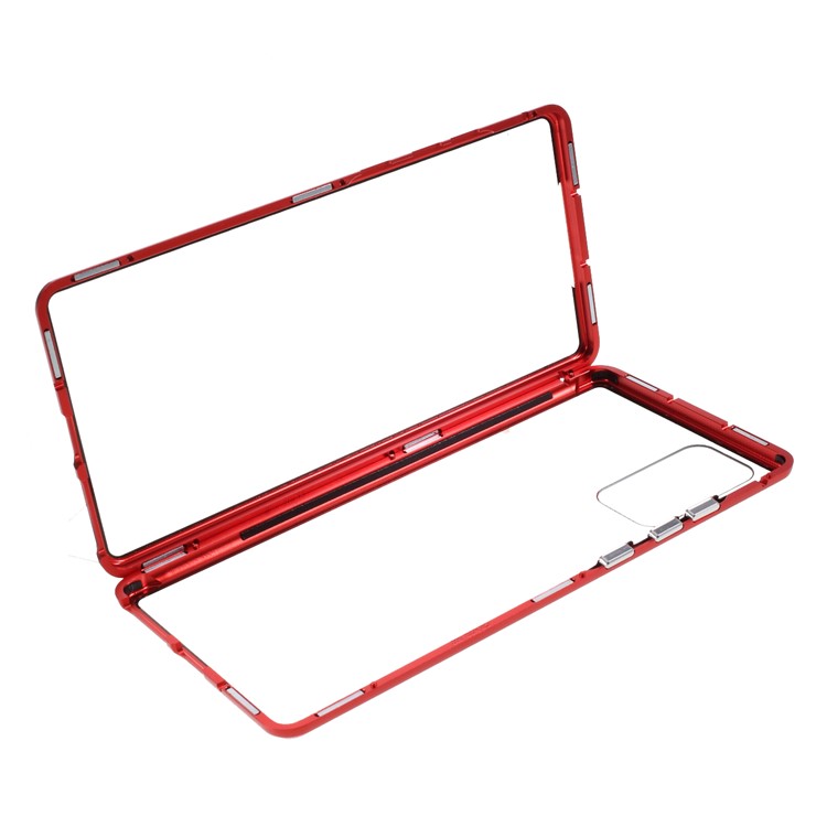 Detachable Metal Frame + HD Tempered Glass Full Protection Cover for Samsung Galaxy Note 20/Note 20 5G - Red-1