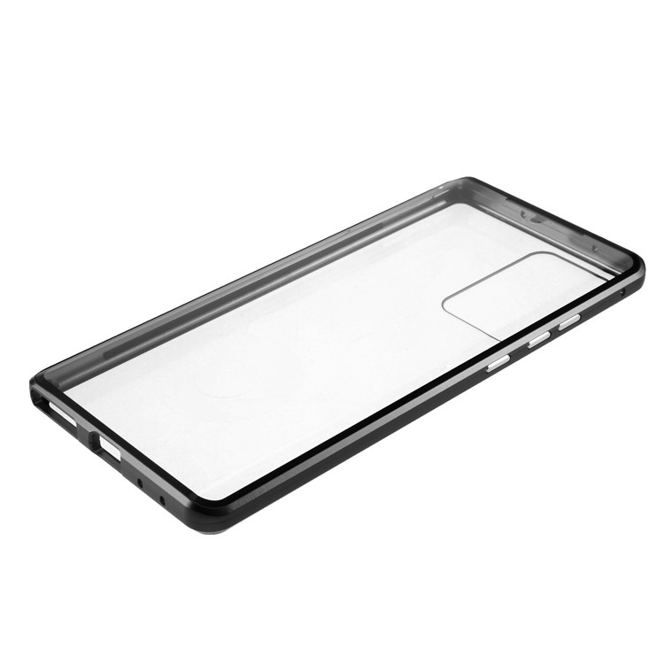 Double-sided Tempered Glass + Magnetic Adsorption Metal Frame Cover for Samsung Galaxy Note20 Ultra/Note20 Ultra 5G - Black-8