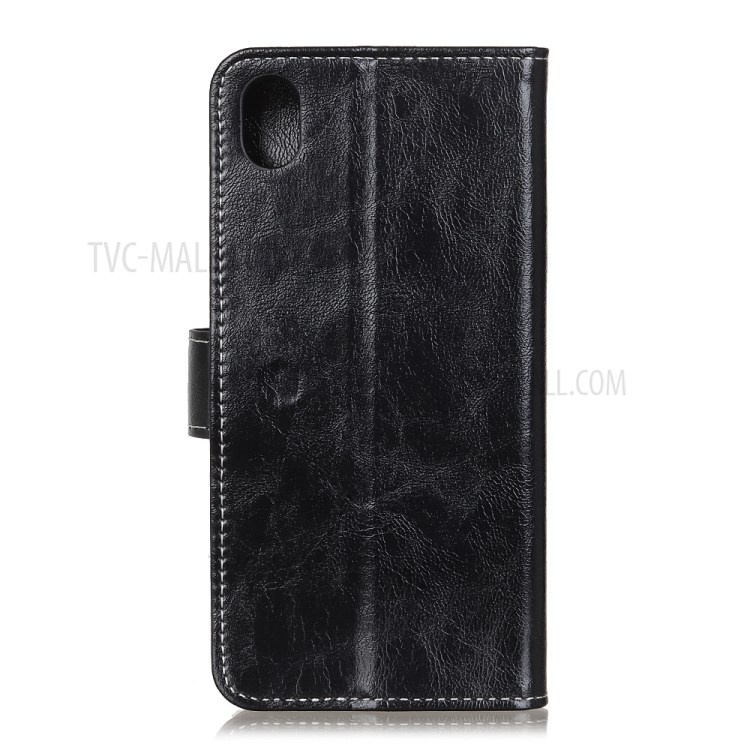 Crazy Horse Retro Leather Wallet Protection Case for Samsung Galaxy A01 Core - Black-2