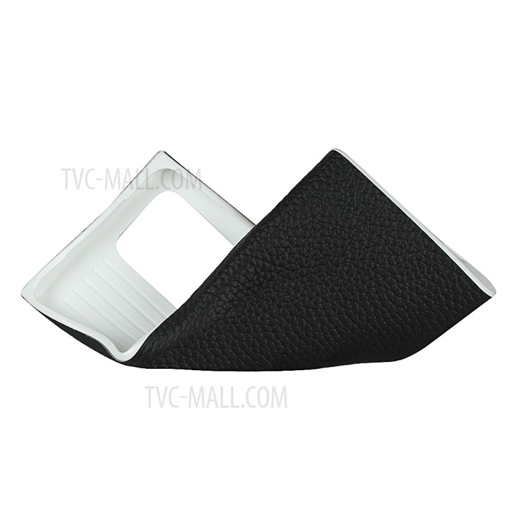 Litchi Skin Genuine Leather Coated TPU Phone Casing for Samsung Galaxy S20 Ultra - Black-8