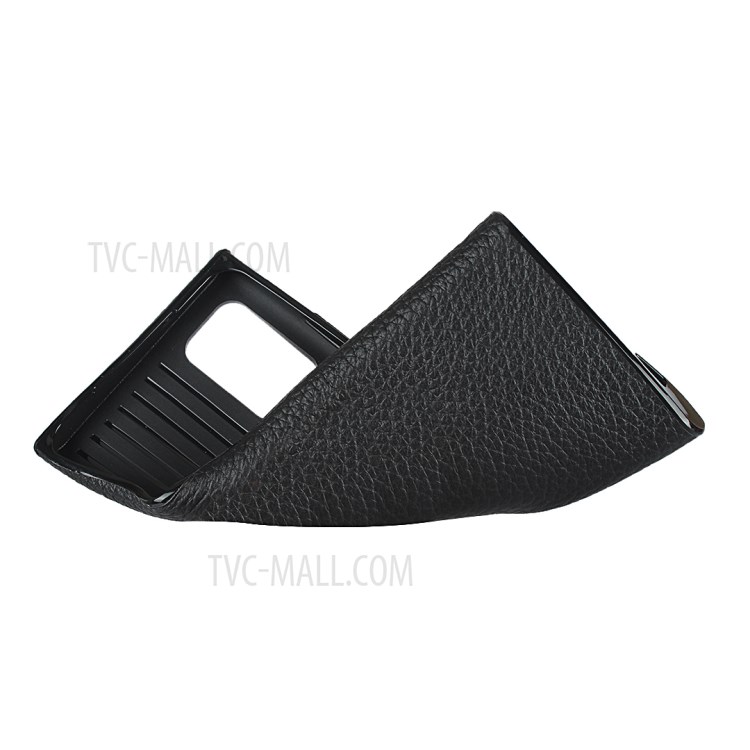 Litchi Texture Genuine Leather + TPU Phone Casing for Samsung Galaxy S20 - Black-8