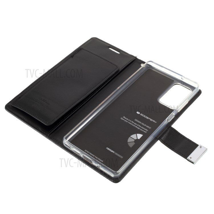 MERCURY GOOSPERY Rich Diary Leather Wallet Protection Case for Samsung Galaxy Note 20 5G / Galaxy Note 20 - Black-9