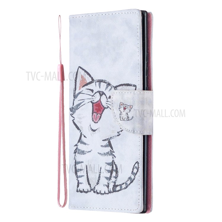 Pattern Printing Magnetic Leather Stand Case for Samsung Galaxy Note20 Ultra/Note20 Ultra 5G - Happy Cat-2
