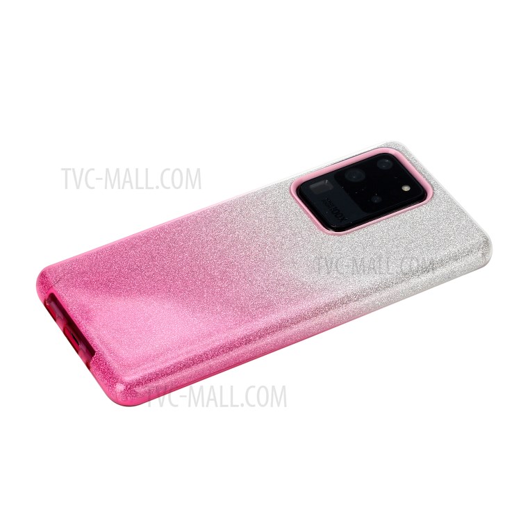 Gradient Color TPU + PC Hybrid Phone Cover for Samsung Galaxy S20 Ultra - Pink-2