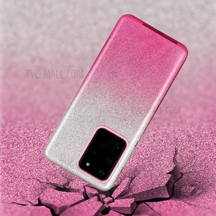 Gradient Color TPU + PC Hybrid Phone Cover for Samsung Galaxy S20 Ultra - Pink-3