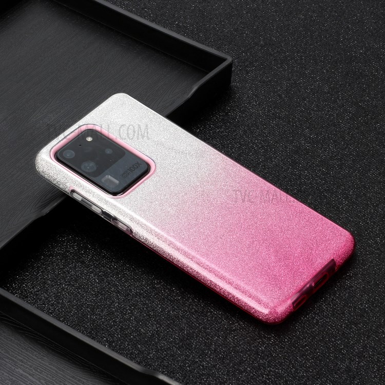 Gradient Color TPU + PC Hybrid Phone Cover for Samsung Galaxy S20 Ultra - Pink-5