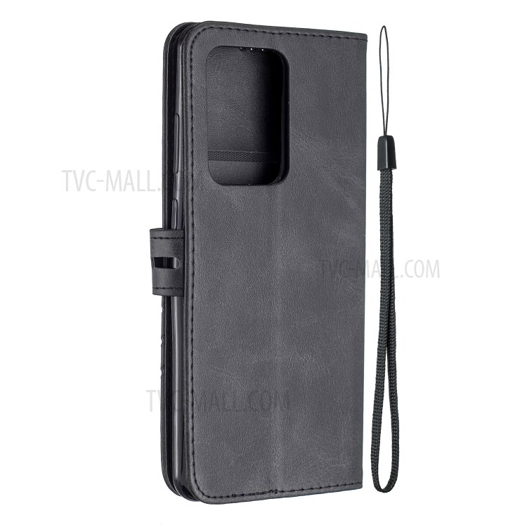 Wallet Leather Cell Phone Cover with Lanyard for Samsung Galaxy Note20 Ultra/Note20 Ultra 5G - Black-3