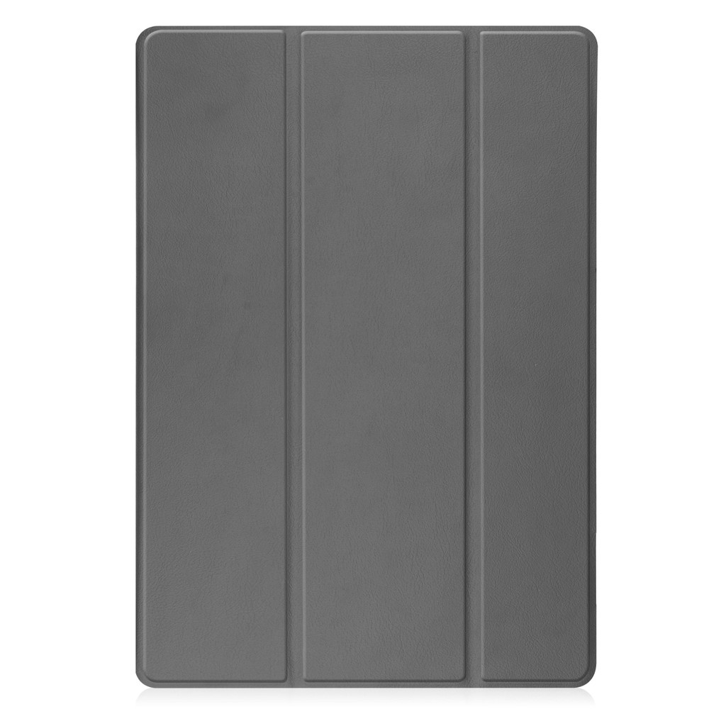 Tri-fold Stand Smart Leather Case with Pen Slot for Samsung Galaxy Tab S7 Plus 12.4 inch - Grey-7