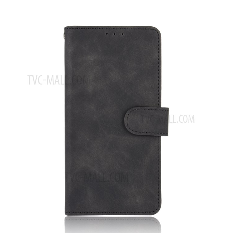 Skin-touch Wallet Stand Leather Case for Samsung Galaxy M01 Core/A01 Core - Black-2