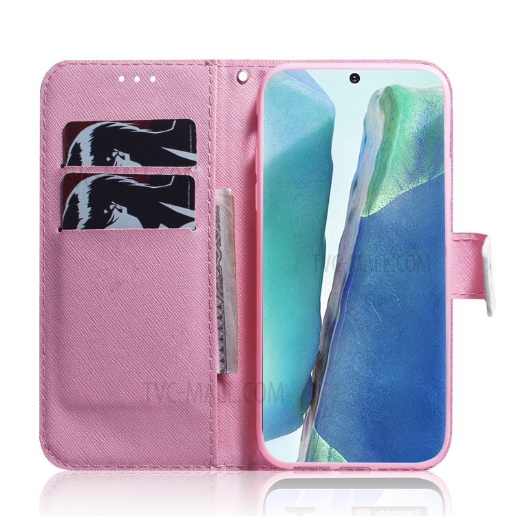 Pattern Printing PU Leather Wallet Case for Samsung Galaxy Note 20 5G / Galaxy Note 20 - Beautiful Flower-8