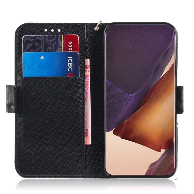 Light Spot Decor Pattern Printing Leather Case for Samsung Galaxy Note20 Ultra 5G / Galaxy Note20 Ultra - Panda-7