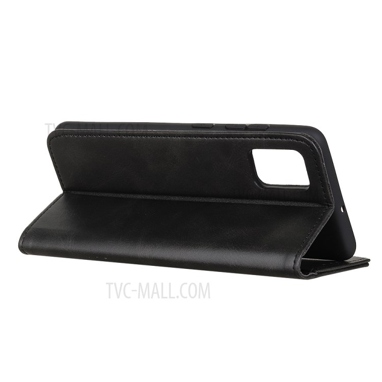 Auto-absorbed Split Leather Wallet Case for Samsung Galaxy M31s - Black-4