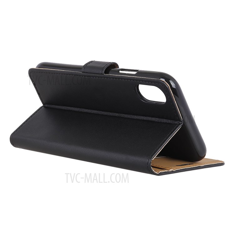 Wallet Stand Flip Leather Phone Cover for Samsung Galaxy A01 Core - Black-4