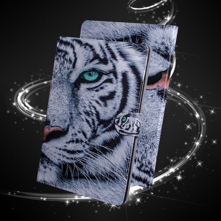 Pattern Printing Wallet Leather Tablet Case for Samsung Galaxy Tab S7 T870 - Tiger Face-10