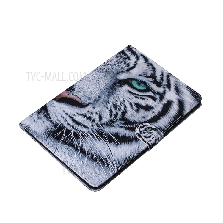 Pattern Printing Wallet Leather Tablet Case for Samsung Galaxy Tab S7 T870 - Tiger Face-4