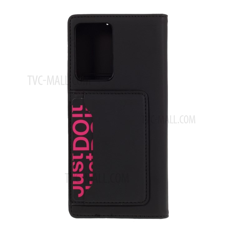 Liquid Silicone Leather with Wallet Case for Samsung Galaxy Note20 Ultra/Note20 Ultra 5G - Black-6