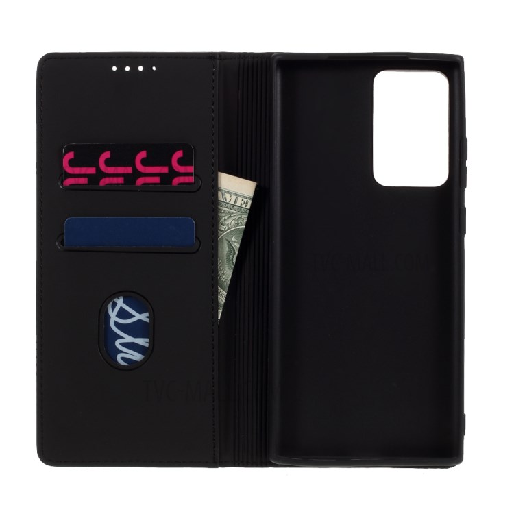 Liquid Silicone Leather with Wallet Case for Samsung Galaxy Note20 Ultra/Note20 Ultra 5G - Black-7