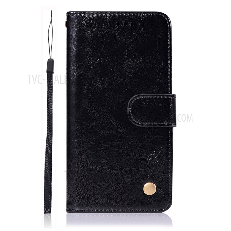 Premium Vintage Leather Wallet Stand Case for Samsung Galaxy A71 5G SM-A716 - Black-5