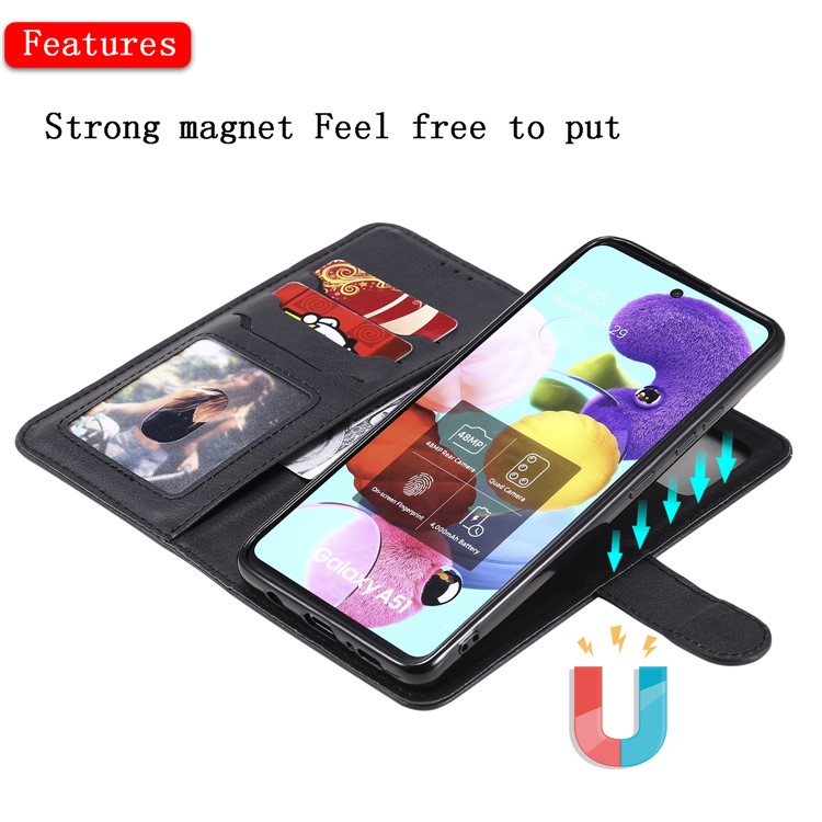 Detachable 2-in-1 PU Leather Wallet Case for Samsung Galaxy A51 5G SM-A516 - Black-5