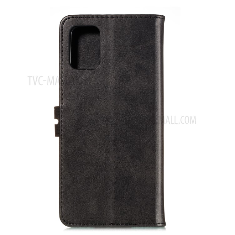 Imprinted Cat Pattern Leather Stand Case with Card Slots for Samsung Galaxy A51 5G SM-A516 - Black-3