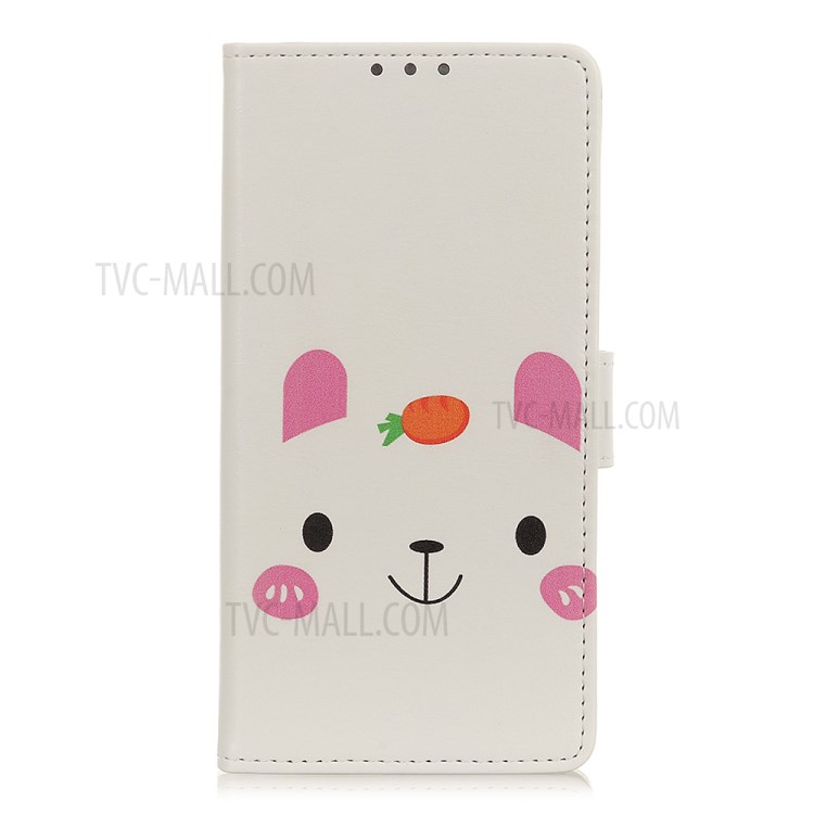 Pattern Printing Flip Leather Wallet Stand Phone Cover for Samsung Galaxy M31s - Animal Face and Carrot-2