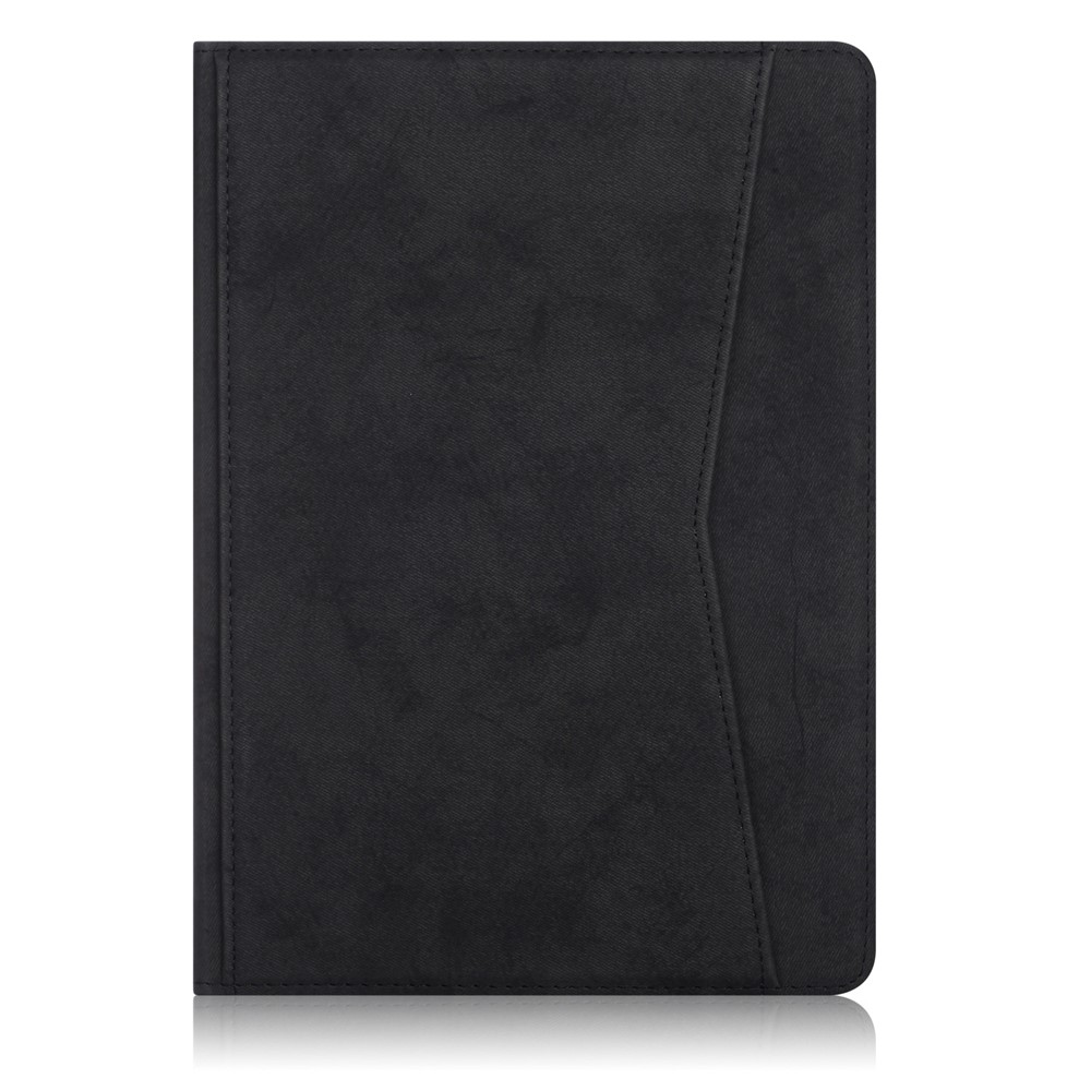 Case de Tableta de Cuero Matte PU Con Bolsillo de Dinero Para Samsung Galaxy Tab S7/Tab S8 - Negro