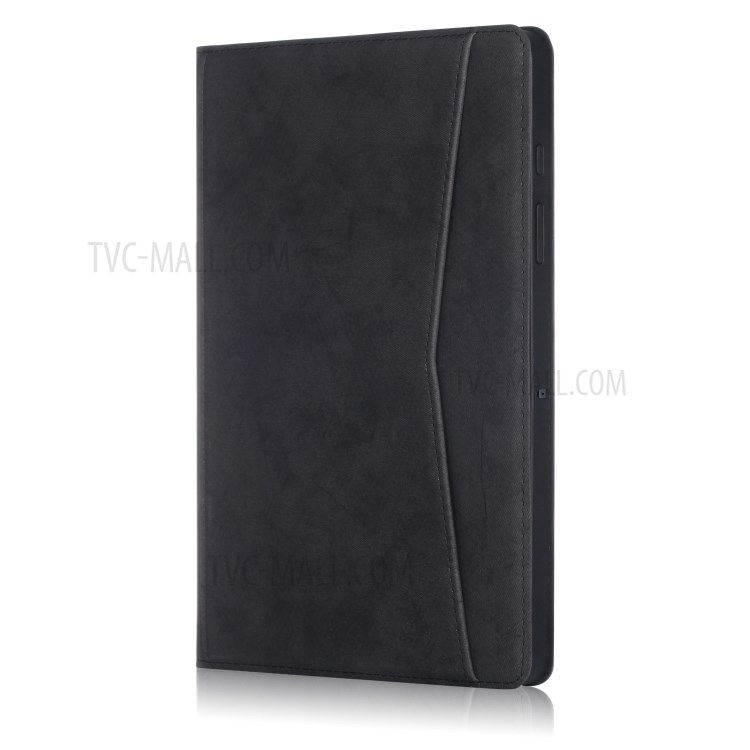 PU Leather Matte Tablet Cover with Pen Slot for Samsung Galaxy Tab S7 Plus - Black-4