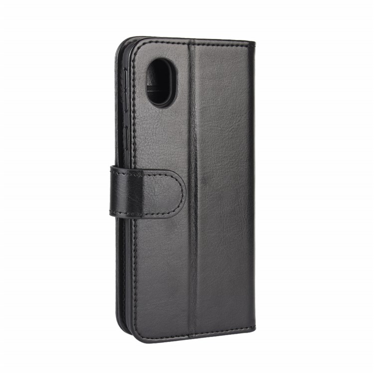 Crazy Horse Wallet Style Shell Stand Leather Case for Samsung Galaxy A01 Core/M01 Core - Black-8