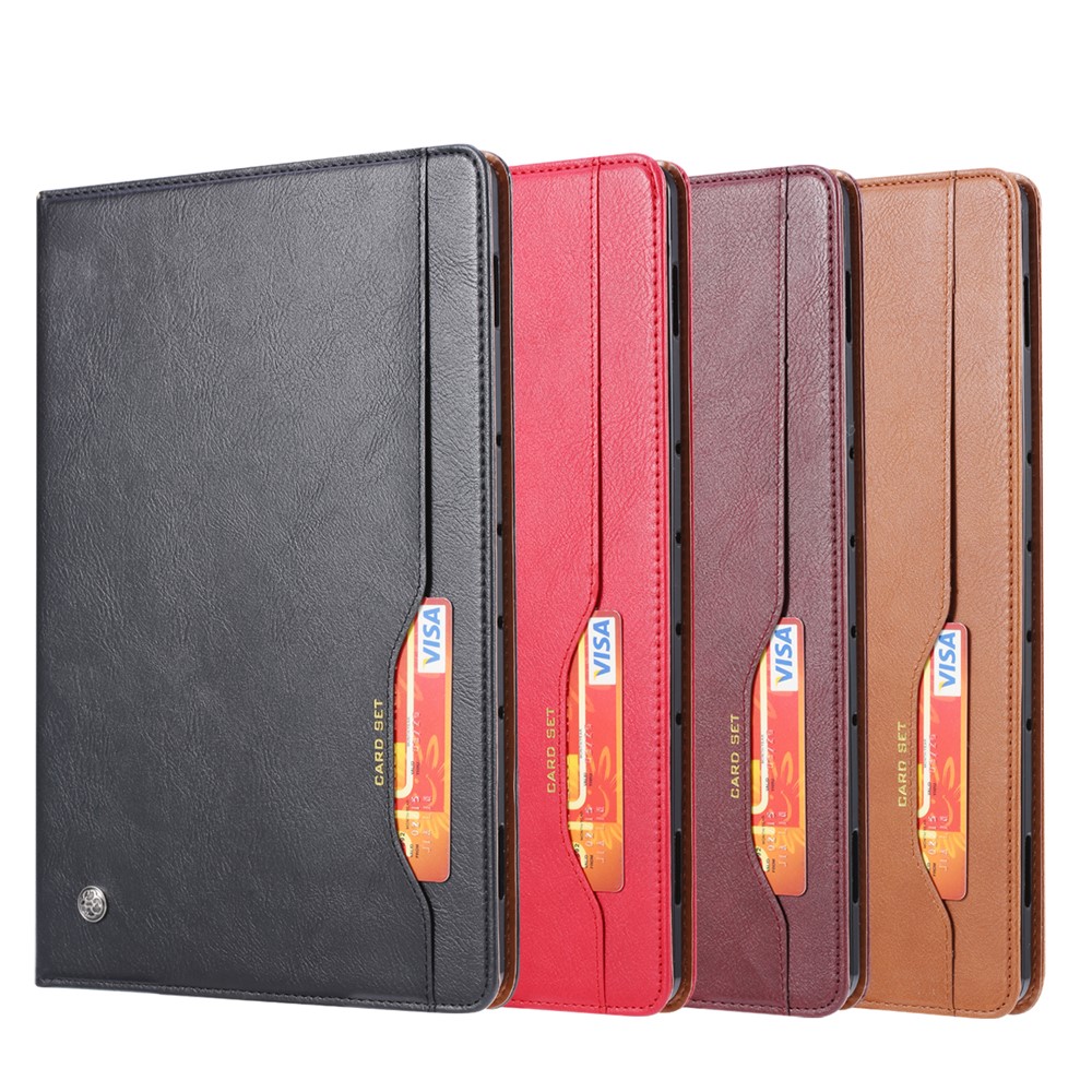 Auto-absorbed PU Leather Wallet Stand Tablet Protective Cover for Samsung Galaxy Tab S7 T870/T875 - Brown-8