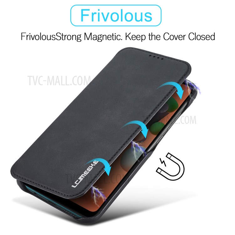 LC.IMEEKE Retro PU Leather Card Holder Case Phone Shell for Samsung Galaxy A11 (EU Version) - Black-10