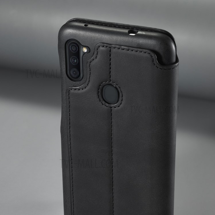 LC.IMEEKE Retro PU Leather Card Holder Case Phone Shell for Samsung Galaxy A11 (EU Version) - Black-13