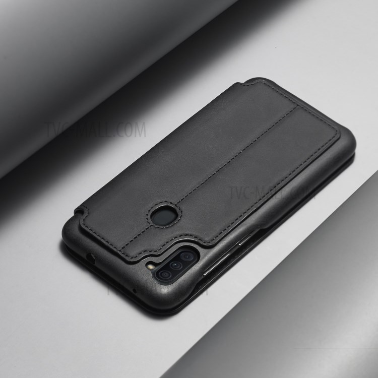 LC.IMEEKE Retro PU Leather Card Holder Case Phone Shell for Samsung Galaxy A11 (EU Version) - Black-15