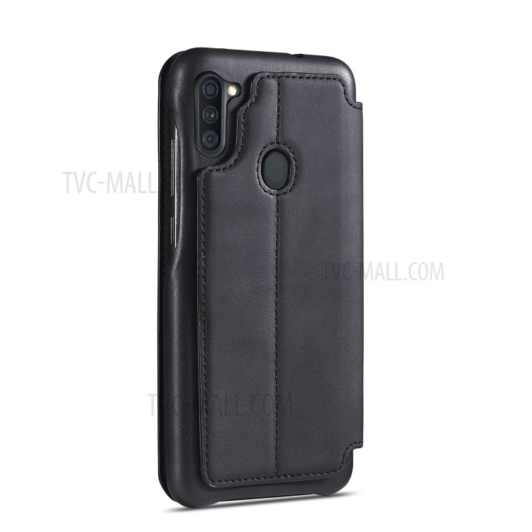 LC.IMEEKE Retro PU Leather Card Holder Case Phone Shell for Samsung Galaxy A11 (EU Version) - Black-3