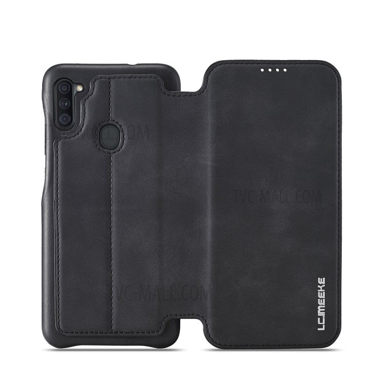 LC.IMEEKE Retro PU Leather Card Holder Case Phone Shell for Samsung Galaxy A11 (EU Version) - Black-5