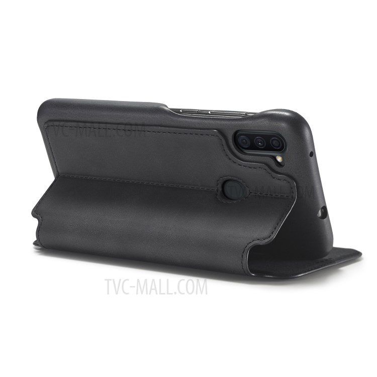LC.IMEEKE Retro PU Leather Card Holder Case Phone Shell for Samsung Galaxy A11 (EU Version) - Black-8