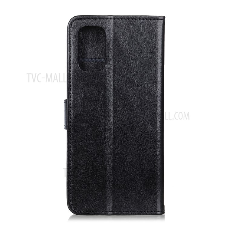 Crazy Horse Leather Phone Shell with Wallet Stand Cover for Samsung Galaxy M31s - Black-3