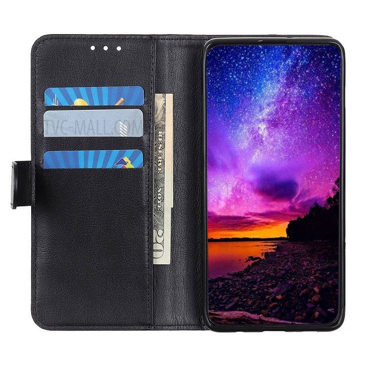 Litchi Skin with Wallet Leather Cover for Samsung Galaxy M31s - Black-6