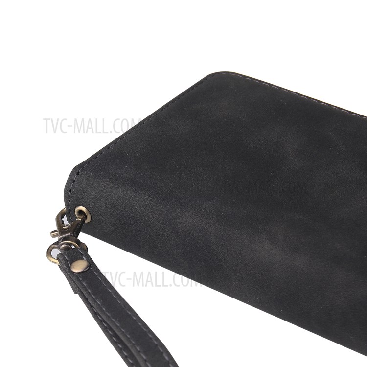 With Zipper Pocket Leather Stand Case for Samsung Galaxy Note20 Ultra/Note20 Ultra 5G - Black-11