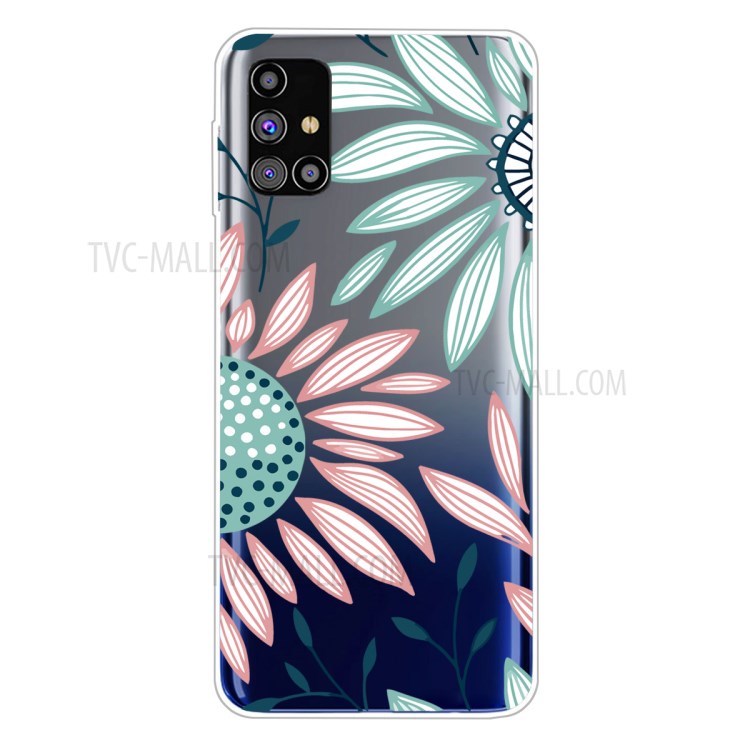 Pattern Printing TPU Shell Case for Samsung Galaxy M31s - Colorful Flowers-1