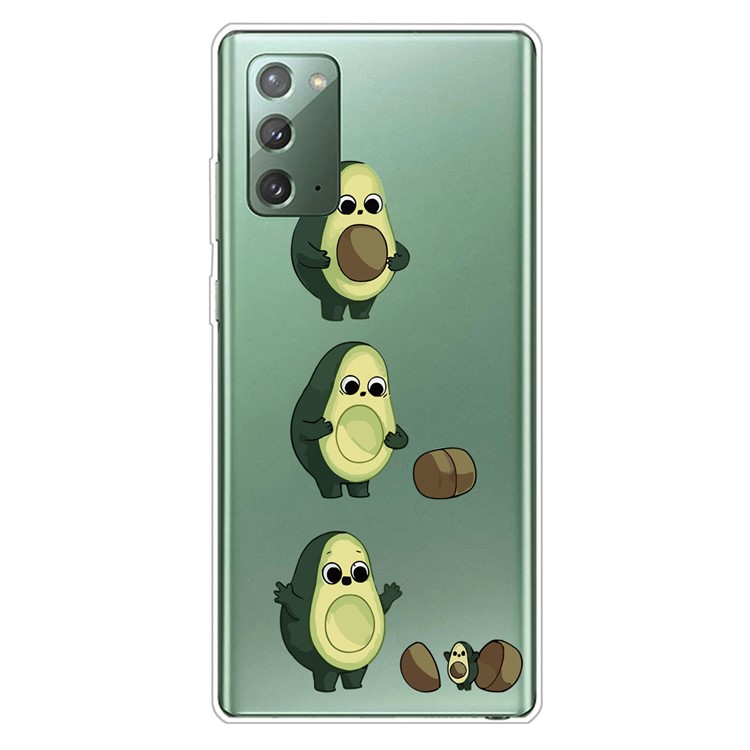 Pattern Printing TPU Shell for Samsung Galaxy Note 20/Note 20 5G - Avocado-1