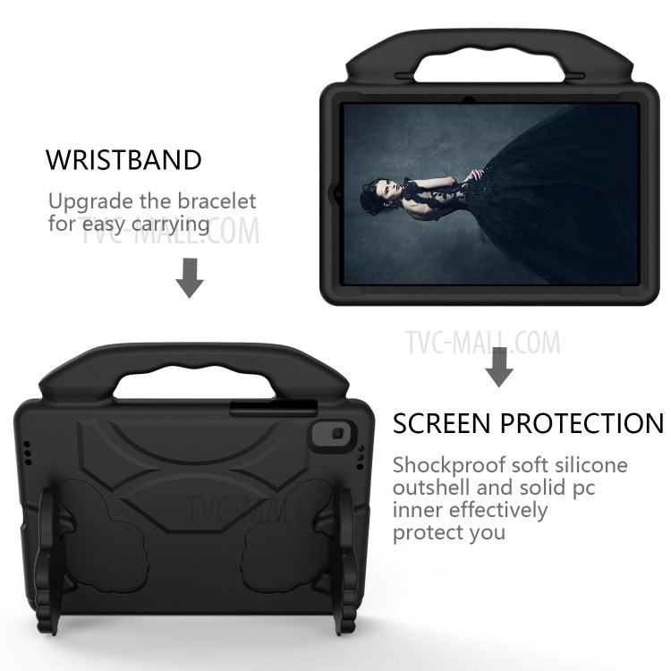Shockproof Thumb Kickstand EVA Protective Shell for Samsung Galaxy Tab S6 - Black-4