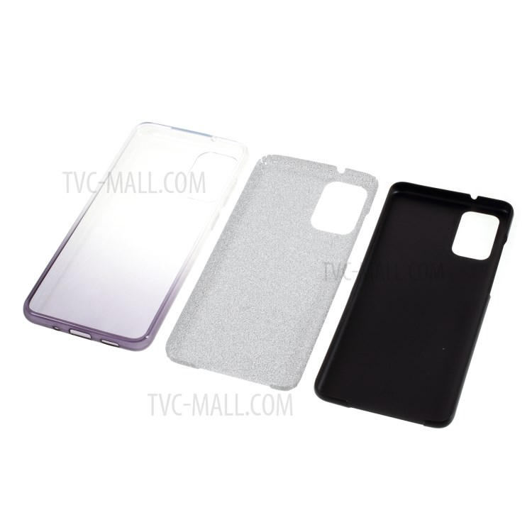 Gradient Color TPU + PC Hybrid Phone Back Case for Samsung Galaxy S20 Plus - Black-5