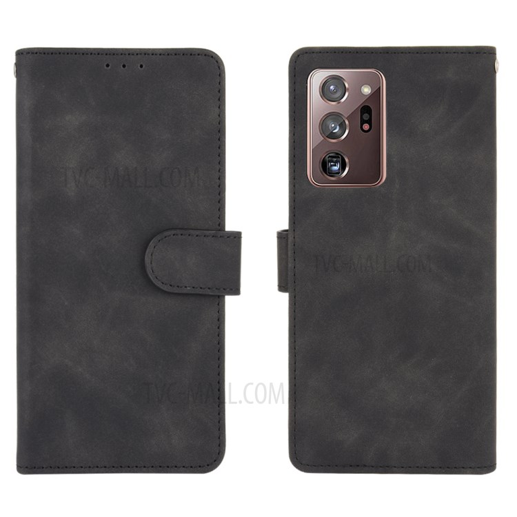 Skin-touch Leather Wallet Protective Case for Samsung Galaxy Note20 Ultra/Note20 Ultra 5G - Black-2