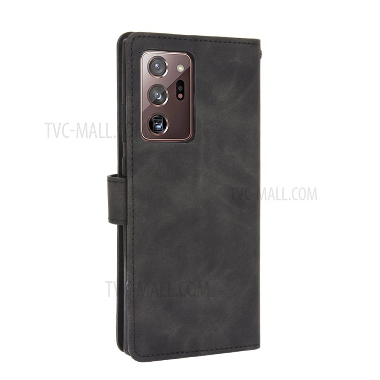 Skin-touch Leather Wallet Protective Case for Samsung Galaxy Note20 Ultra/Note20 Ultra 5G - Black-6