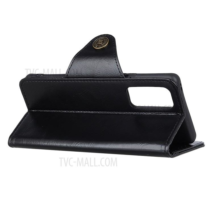 Wallet Stand Flip Leather Case Phone Cover for Samsung Galaxy M31s - Black-2